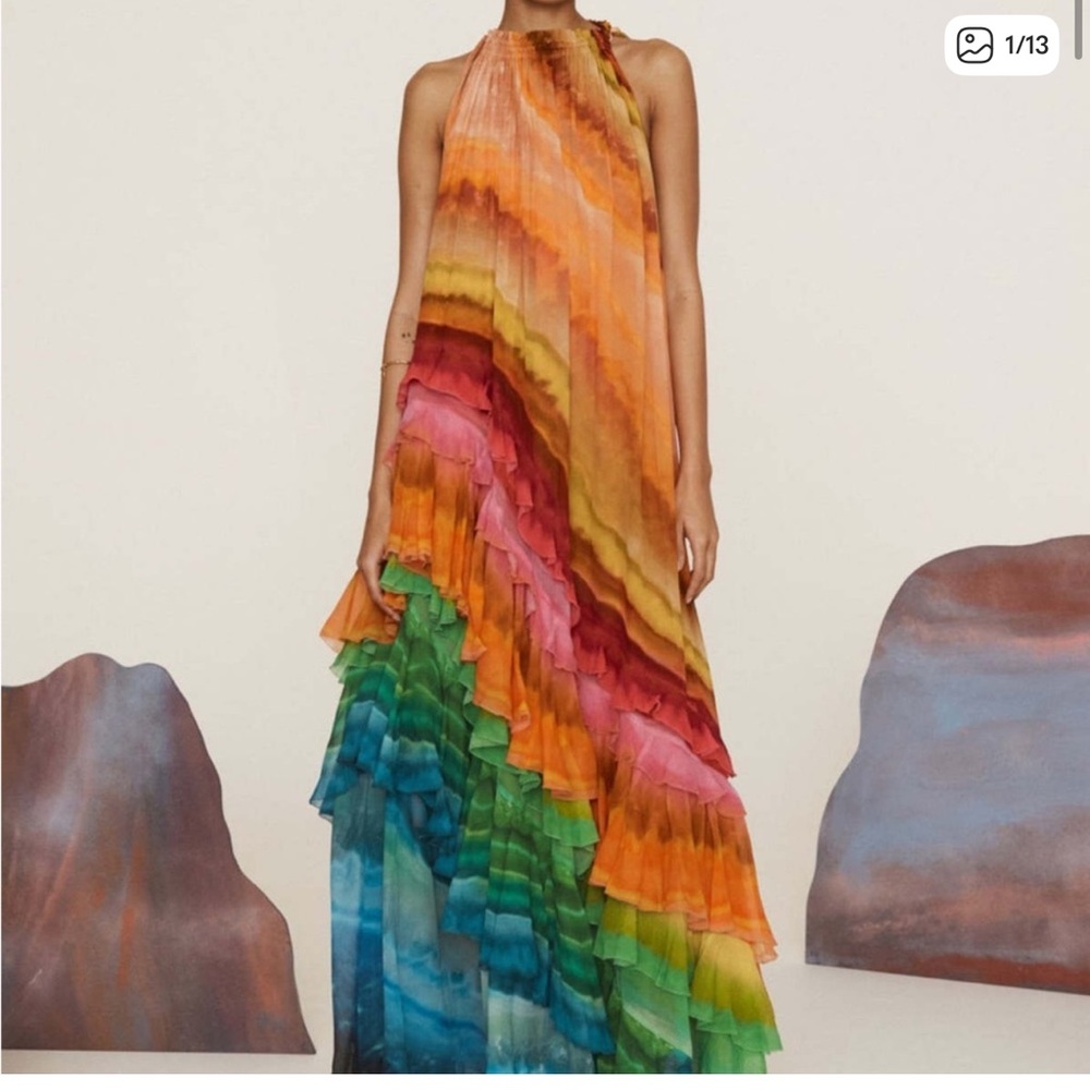 ISO / do not buy - Alemais Rainbow Ruffle Gown